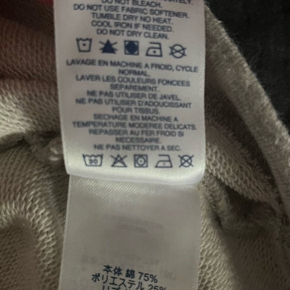 Lands’ End Gray Sweatshirt Dress with striped cuffs Size 2-4 XSP - Picture 6 of 7